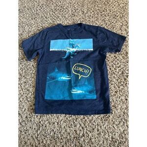 The Children's Place Boys Blue Short sleeve shirt Dino unicorn‎ float size 5/6